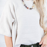 Carnival Ivory Boxy Sweater Le Lis