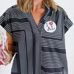 Caroline Black Geometric Mini Dress Pinch