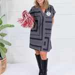 Caroline Black Geometric Mini Dress Pinch