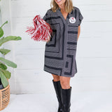 Caroline Black Geometric Mini Dress Pinch