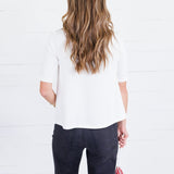 Carolyn Off White Polo Style Scuba Top Gilli