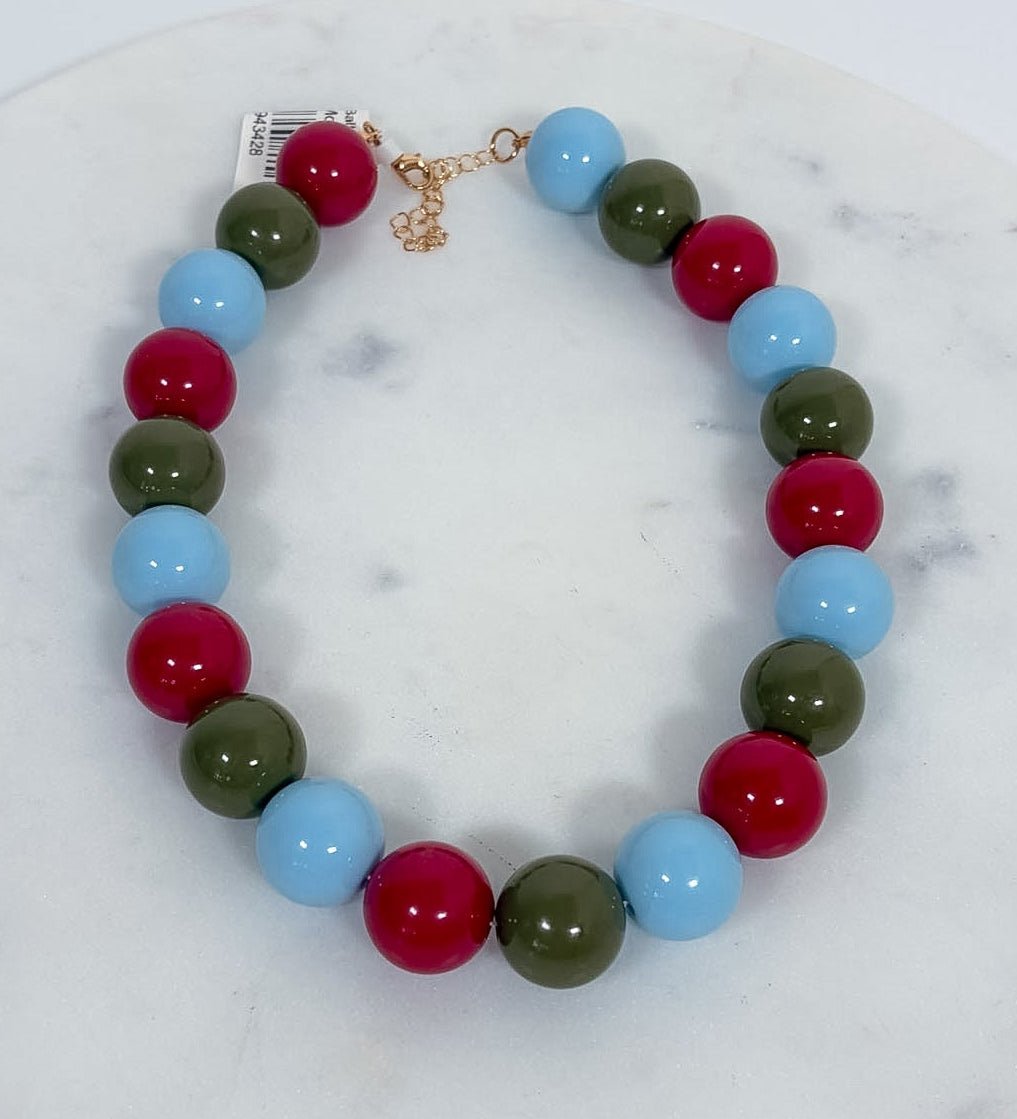 Carson Acrylic Ball Beaded Necklace