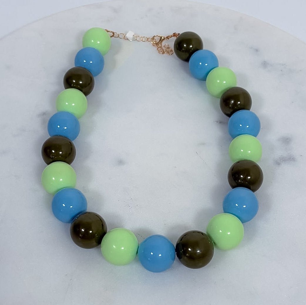 Carson Acrylic Ball Beaded Necklace