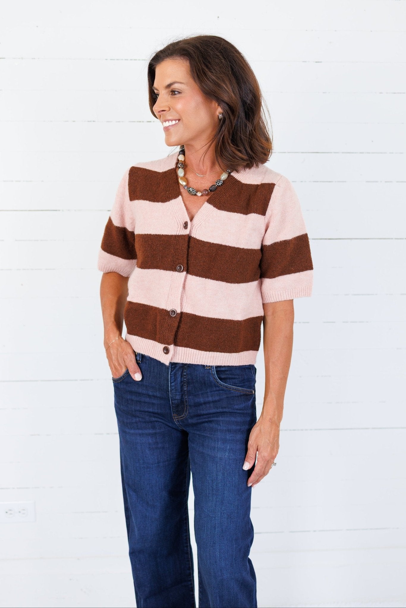 Carter Brown + Pink Sweater Pinch