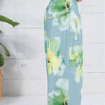 Cascade Sage Floral Wide Leg Pants Glam