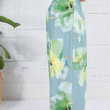 Cascade Sage Floral Wide Leg Pants Glam