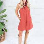 Catherine Rust Mini Dress Entro