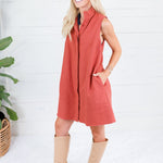 Catherine Rust Mini Dress Entro
