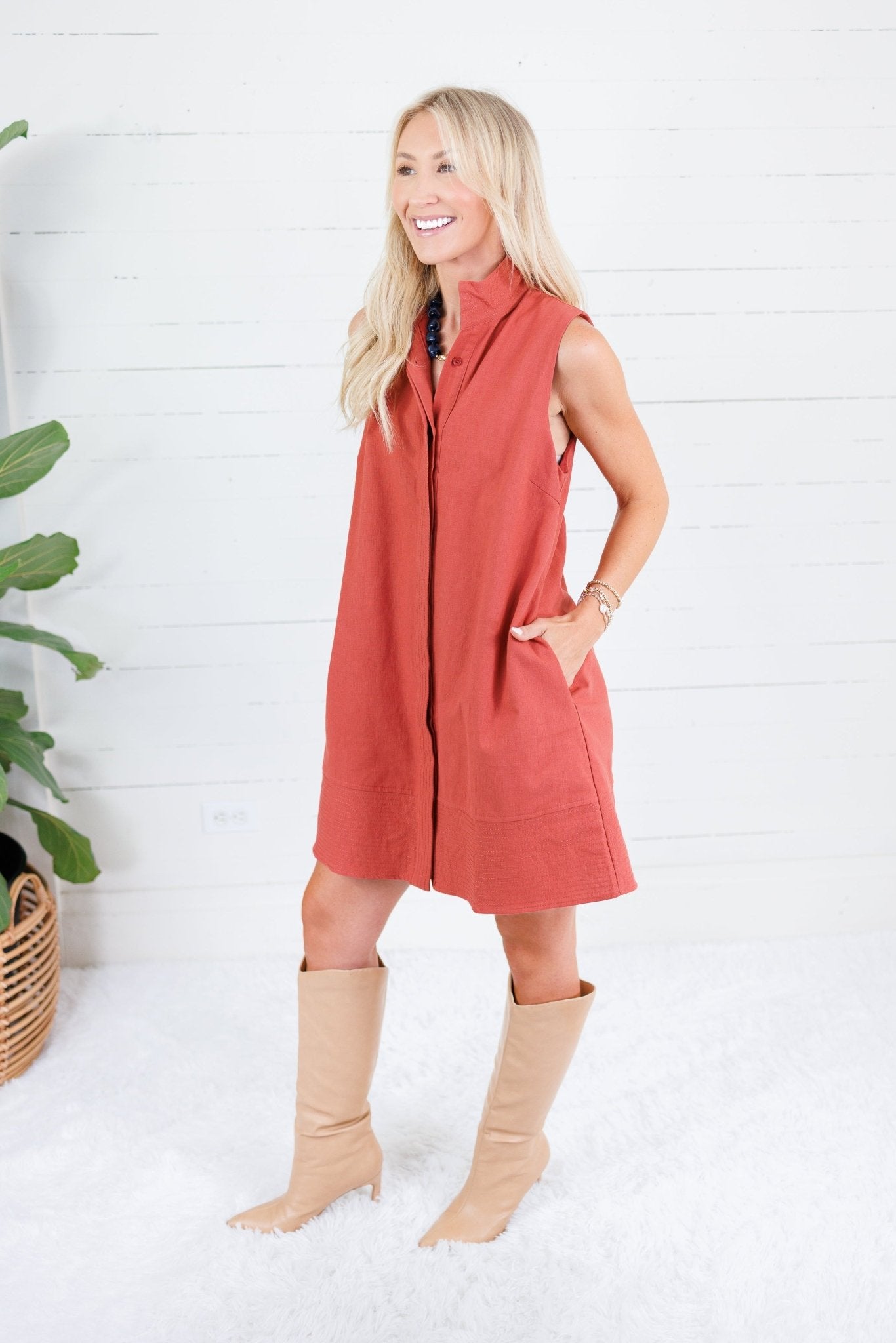 Catherine Rust Mini Dress Entro