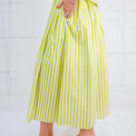 Catie Lime + Coconut Striped Maxi Skirt Entro