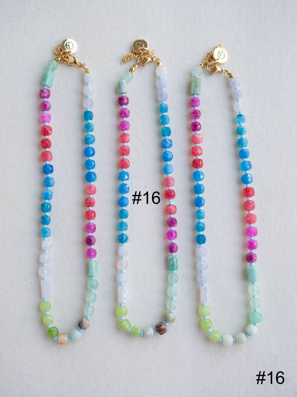 Colorful Beaded Gemstone Candy Necklace Trendy Jewelry