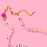 Natalie Multi + Pink Beaded Necklace