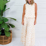 Celeste Honey Drops Bubble Hem Top Adrienne