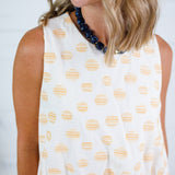 Celeste Honey Drops Bubble Hem Top Adrienne