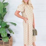 Celeste Sage + Olive Button Midi Dress Gigio