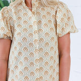 Celeste Sage + Olive Button Midi Dress Gigio