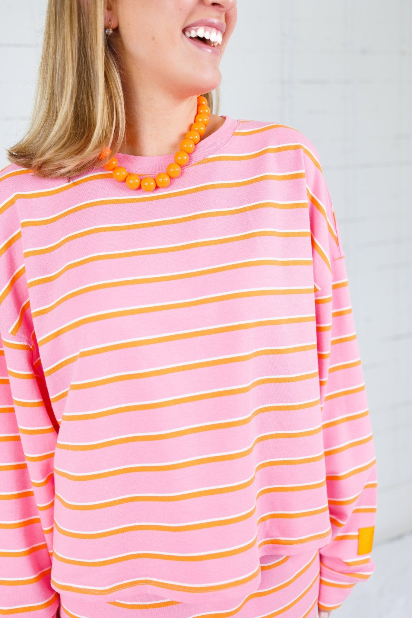 Charles Pink + Orange Lounge Sweatshirt