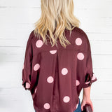 Charles Silky Burgundy + Rose Spot Top Entro