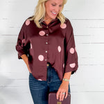 Charles Silky Burgundy + Rose Spot Top Entro