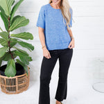 Charleston Canary Blue SS Sweater Molly Bracken