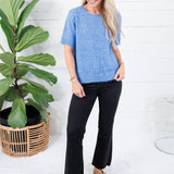 Charleston Canary Blue SS Sweater Molly Bracken