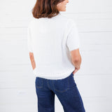 Charleston Canary Ivory SS Sweater Molly Bracken