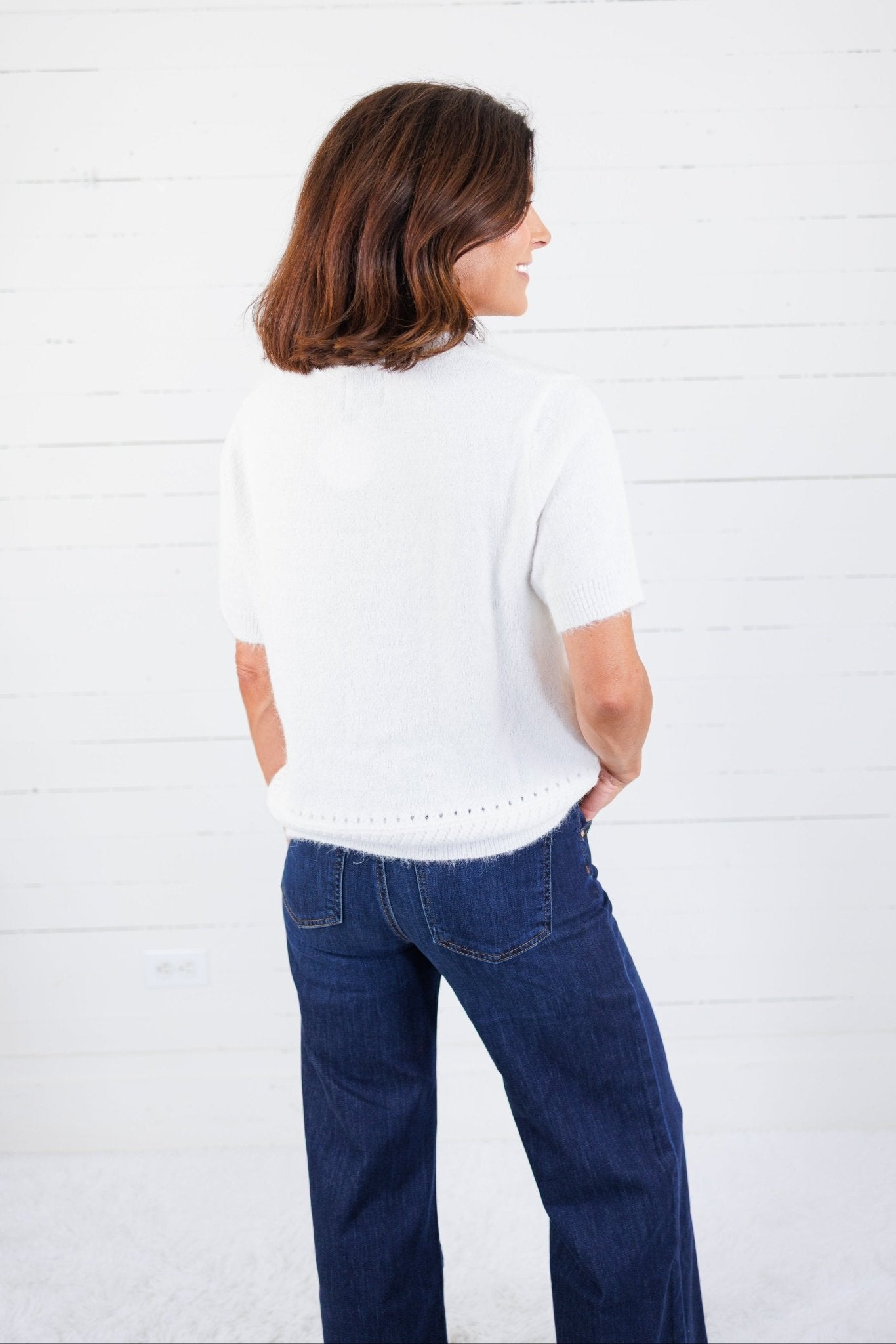Charleston Canary Ivory SS Sweater Molly Bracken