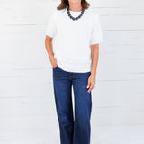 Charleston Canary Ivory SS Sweater Molly Bracken