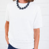 Charleston Canary Ivory SS Sweater Molly Bracken