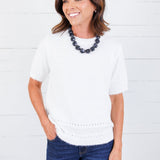 Charleston Canary Ivory SS Sweater Molly Bracken