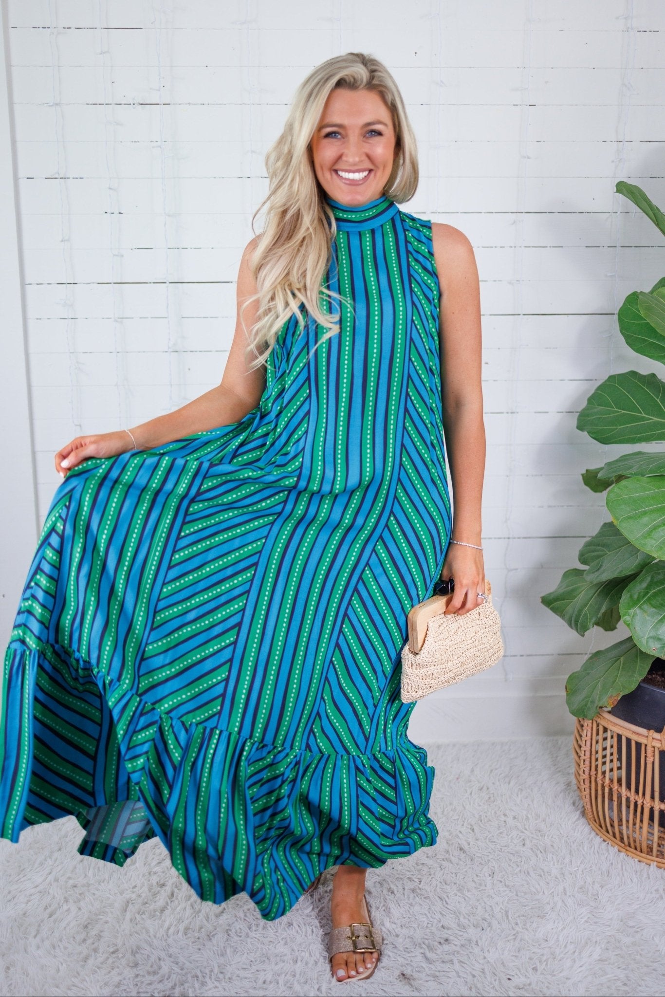 Charli Jade Green Maxi Dress Briton Court 