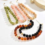 Charlotte Barrel Acrylic Bead + Gold Necklace - A3 Accessories - Jewelry - Clover + Bee