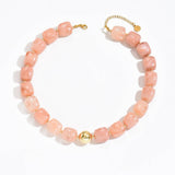Charlotte Barrel Acrylic Bead + Gold Necklace - A3 Accessories - Jewelry - Clover + Bee