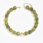 Charlotte Barrel Acrylic Bead + Gold Necklace - A3 Accessories - Jewelry - Clover + Bee