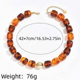 Charlotte Barrel Acrylic Bead + Gold Necklace - A3 Accessories - Jewelry - Clover + Bee
