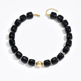 Charlotte Barrel Acrylic Bead + Gold Necklace - A3 Accessories - Jewelry - Clover + Bee