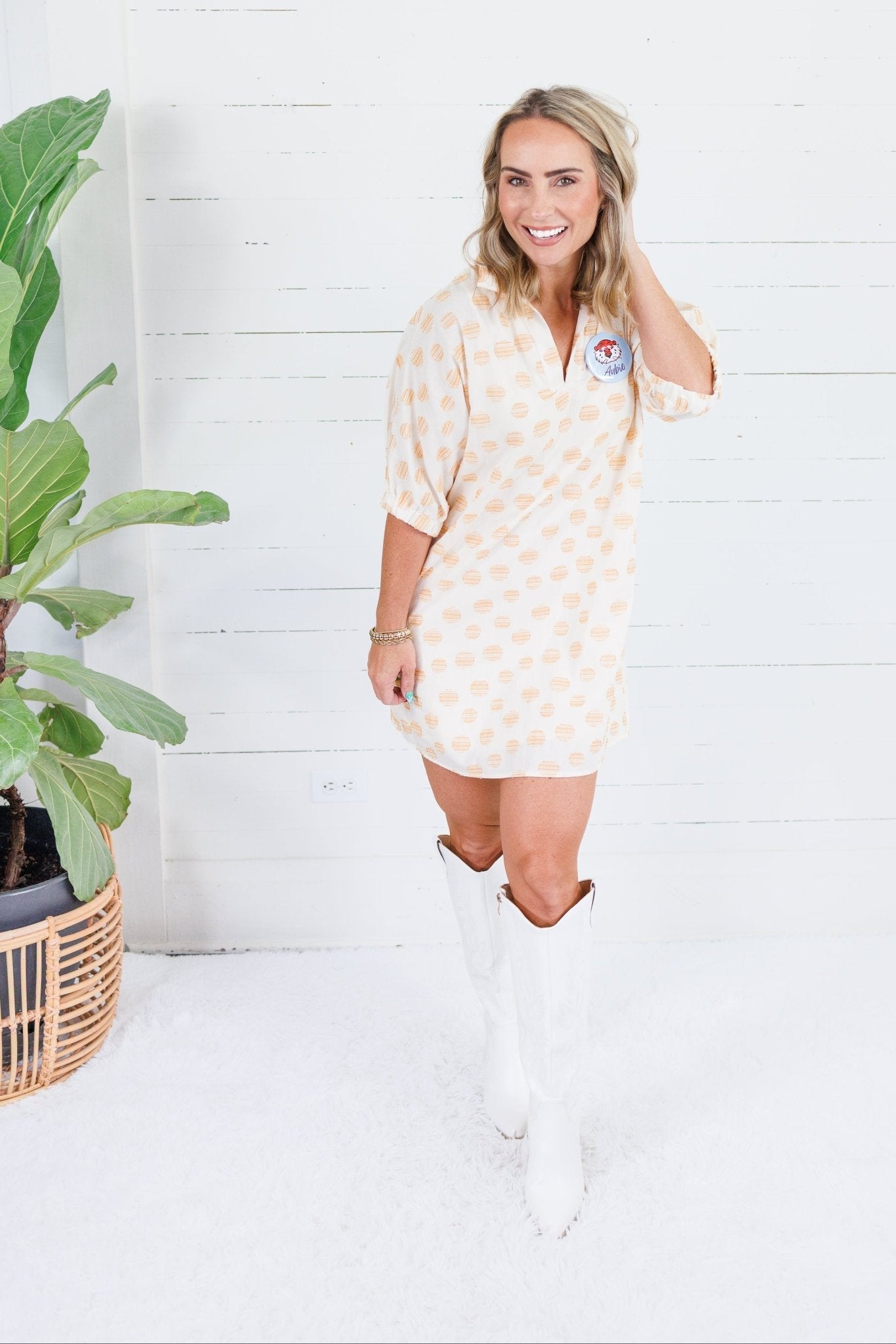Charlotte Honey Drops Mini Dress Adrienne
