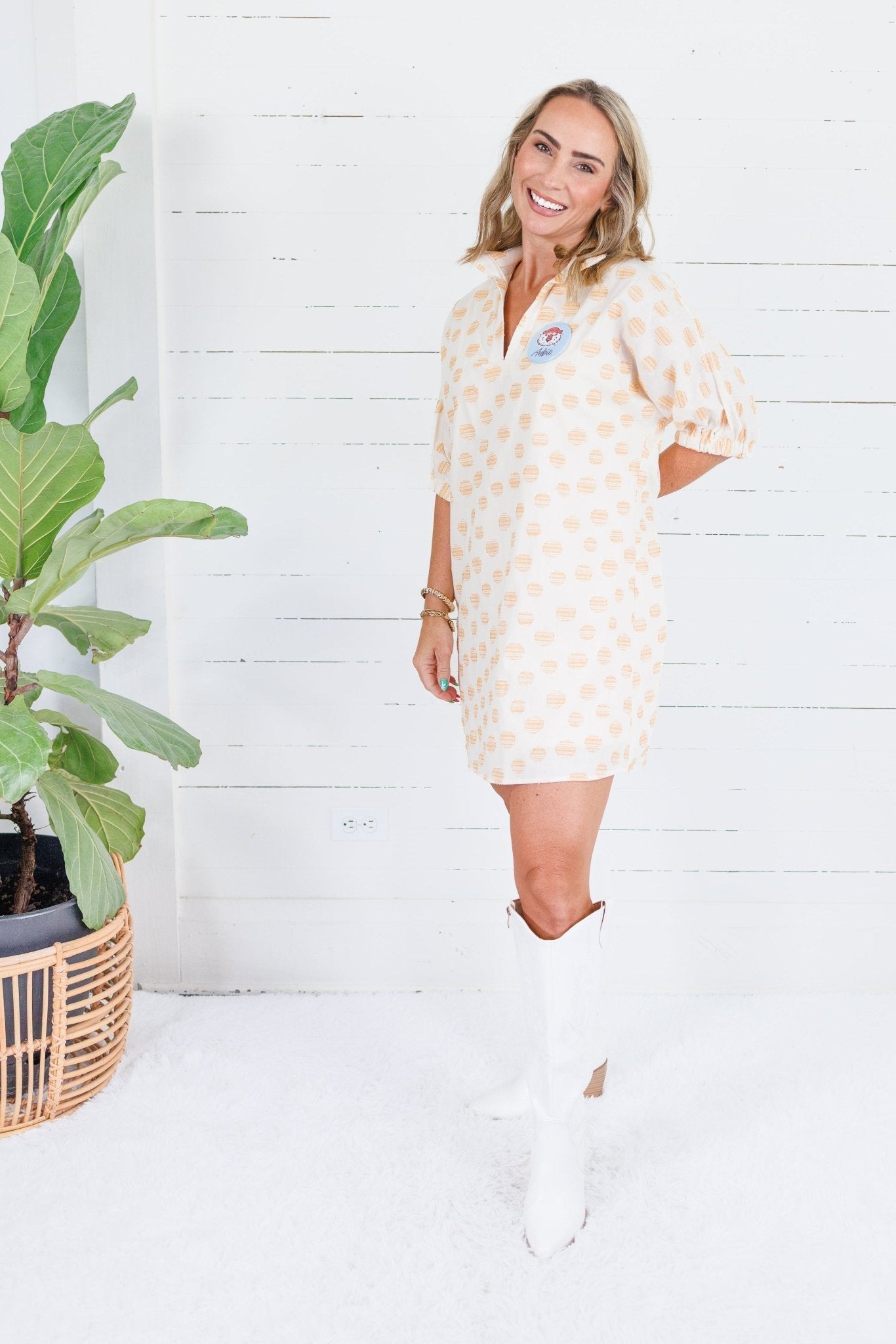 Charlotte Honey Drops Mini Dress Adrienne
