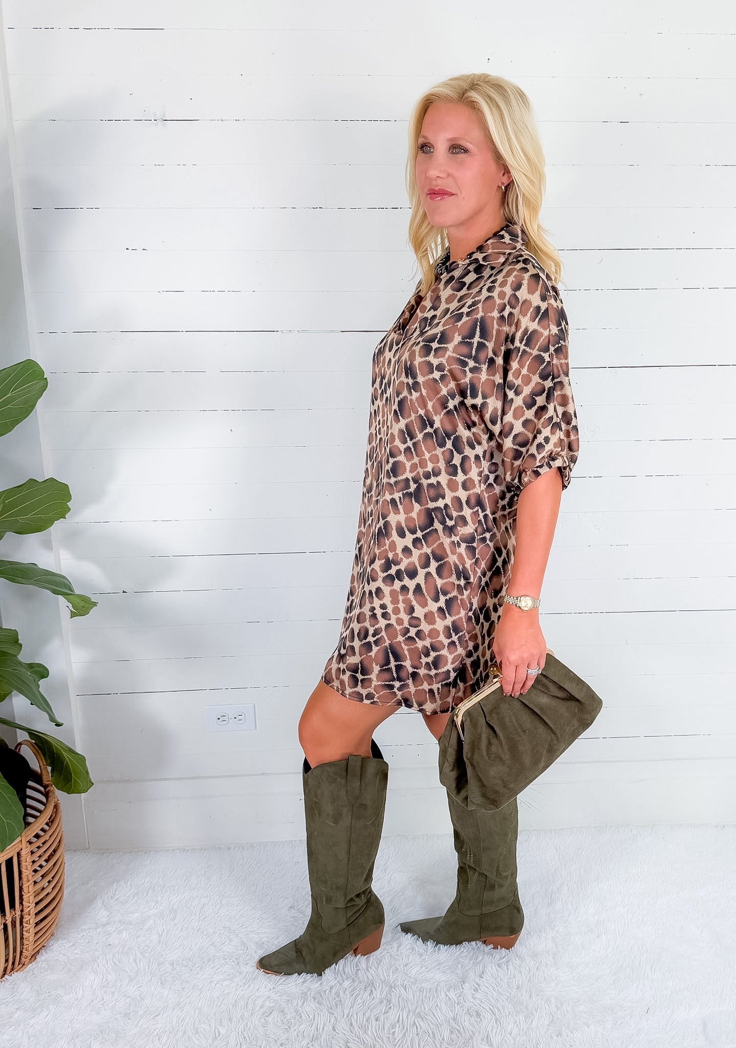 Charlotte Spotted Giraffe Dress Adrienne 