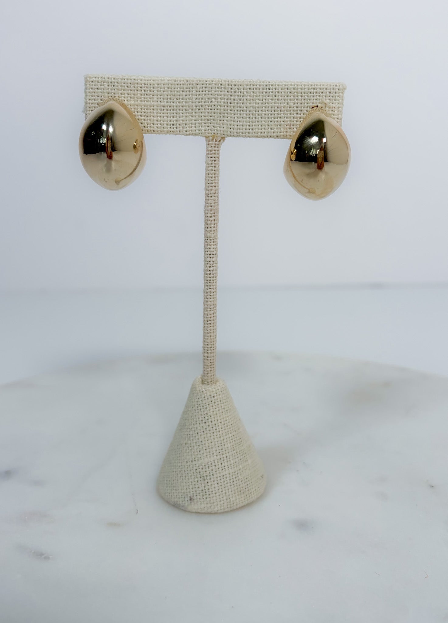 Cheney Puffy Gold Hoops