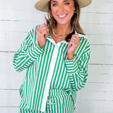 Chevy Kelly + White Striped Top