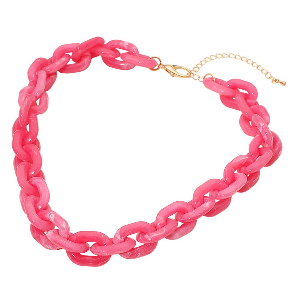 Chunky Resin Chain Link Necklace - A3 Accessories - Jewelry - Clover + Bee