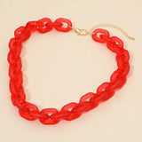 Chunky Resin Chain Link Necklace - A3 Accessories - Jewelry - Clover + Bee
