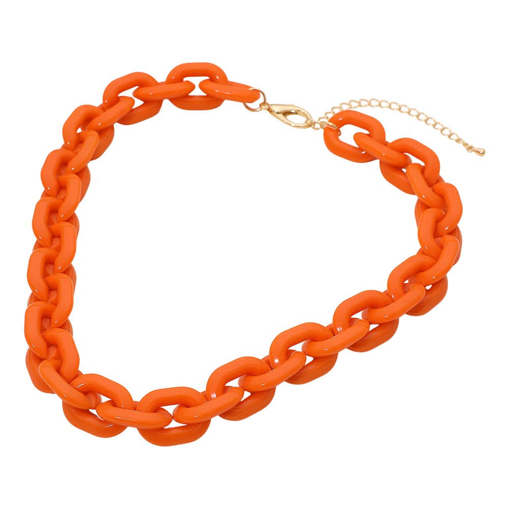 Chunky Resin Chain Link Necklace - A3 Accessories - Jewelry - Clover + Bee