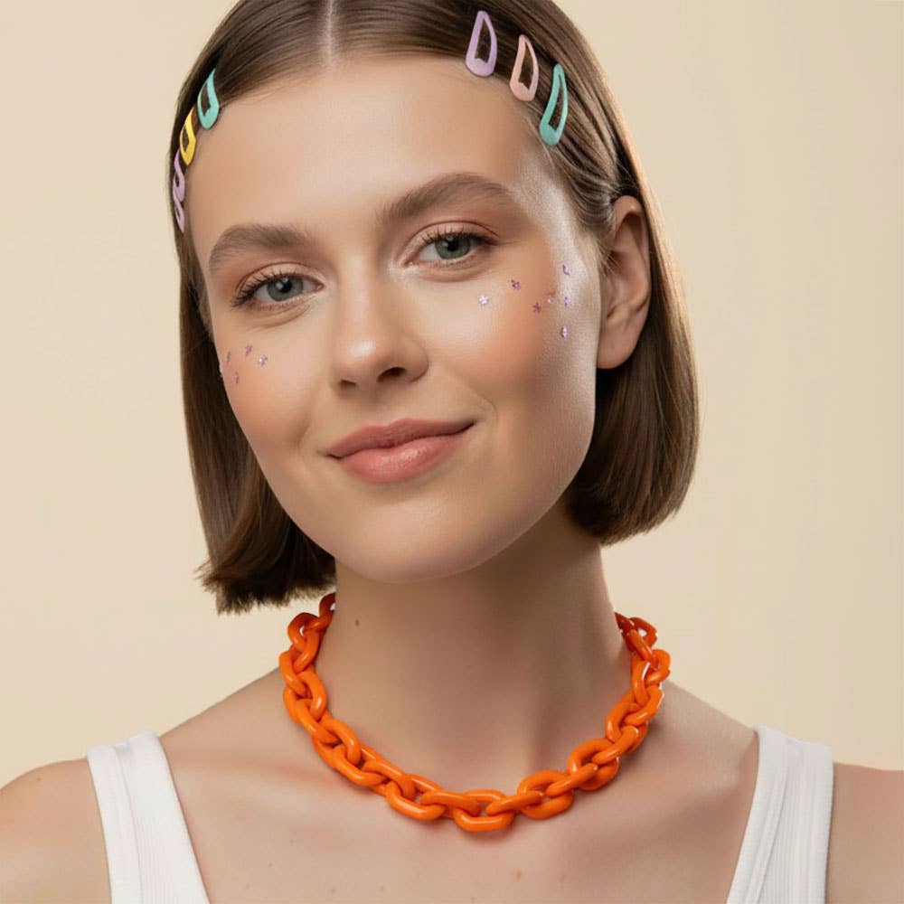 Chunky Resin Chain Link Necklace - A3 Accessories - Jewelry - Clover + Bee