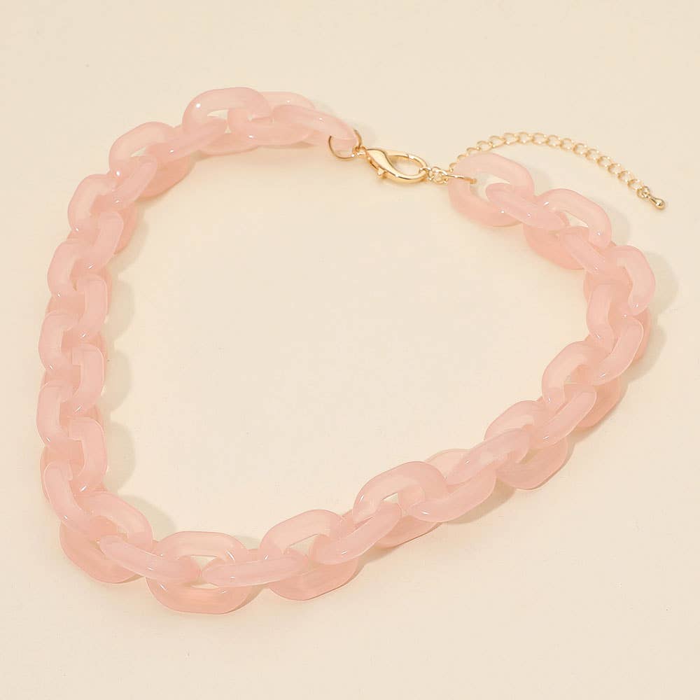 Chunky Resin Chain Link Necklace - A3 Accessories - Jewelry - Clover + Bee