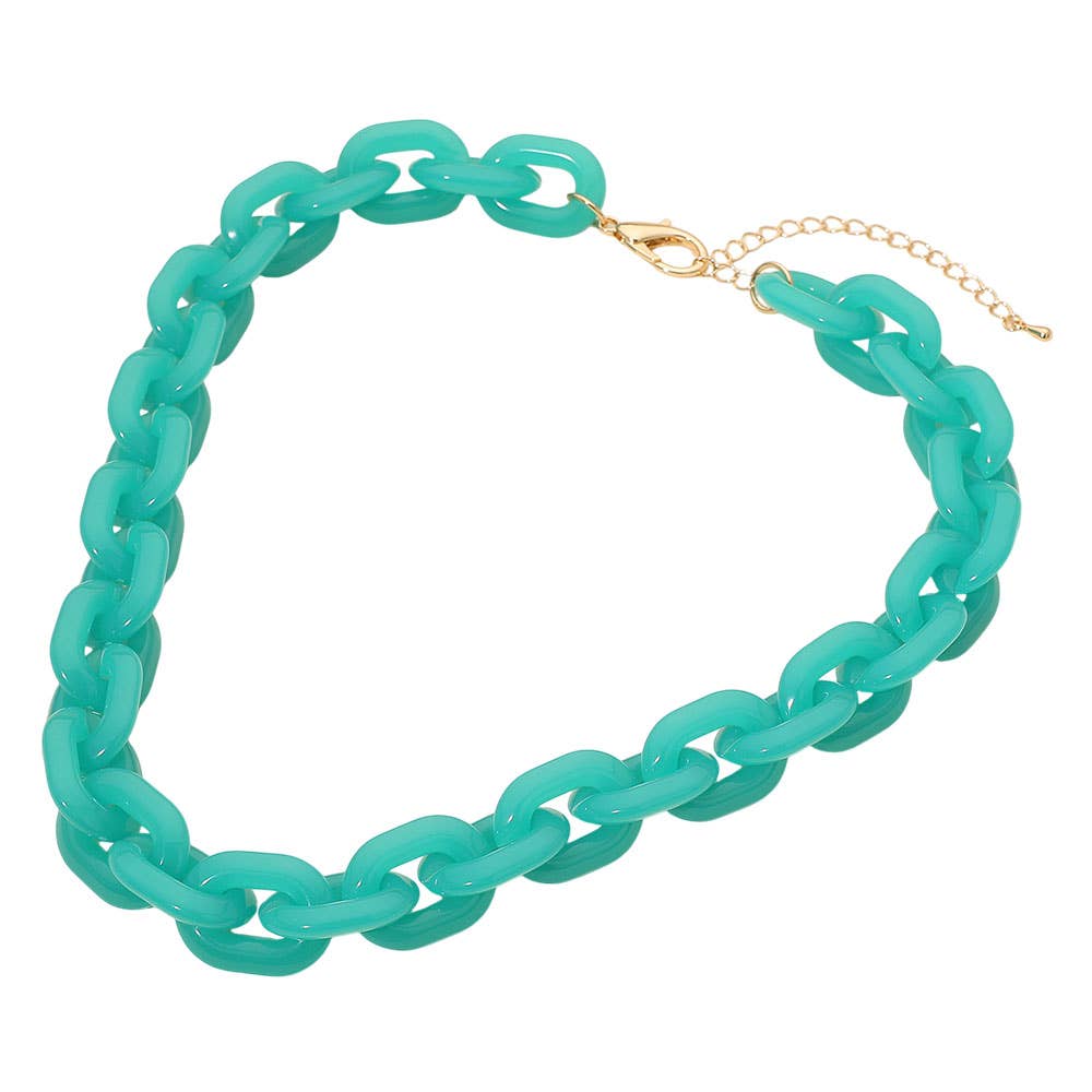 Chunky Resin Chain Link Necklace - A3 Accessories - Jewelry - Clover + Bee