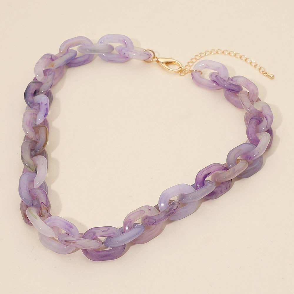Chunky Resin Chain Link Necklace - A3 Accessories - Jewelry - Clover + Bee