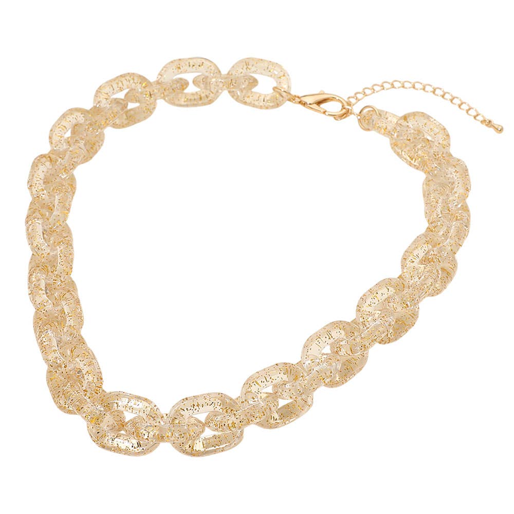 Chunky Resin Chain Link Necklace - A3 Accessories - Jewelry - Clover + Bee