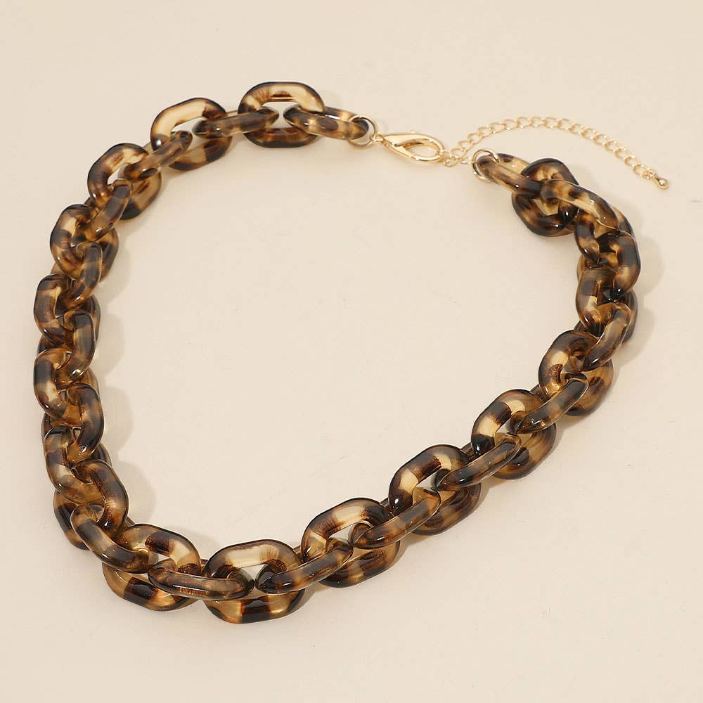 Chunky Resin Chain Link Necklace - A3 Accessories - Jewelry - Clover + Bee